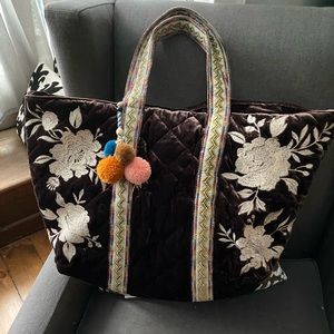 Johnny Was Santal Velvet Bag